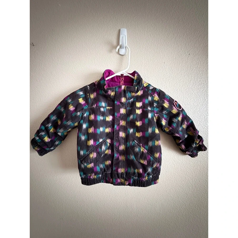 Kids Burton Zip Up Jacket‎ Girls Size 2T Winter Snowboard Ski Print